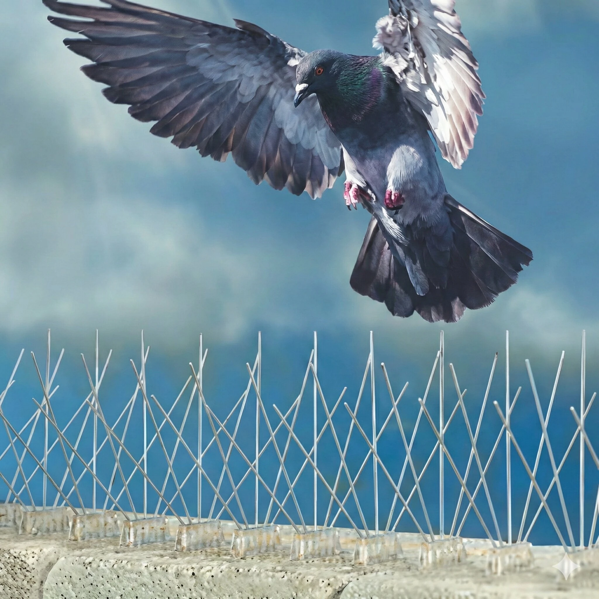Bird Control Spikes installation by SVM Safety Nets