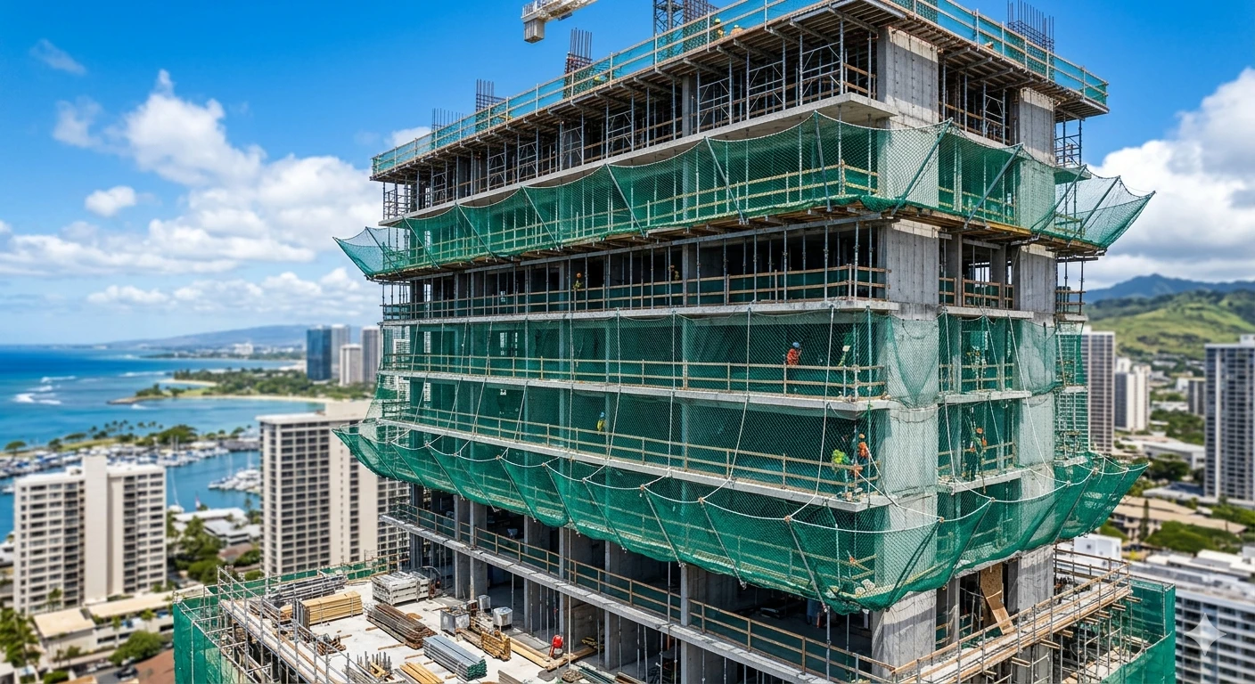 Building Covering Safety Nets installation in 